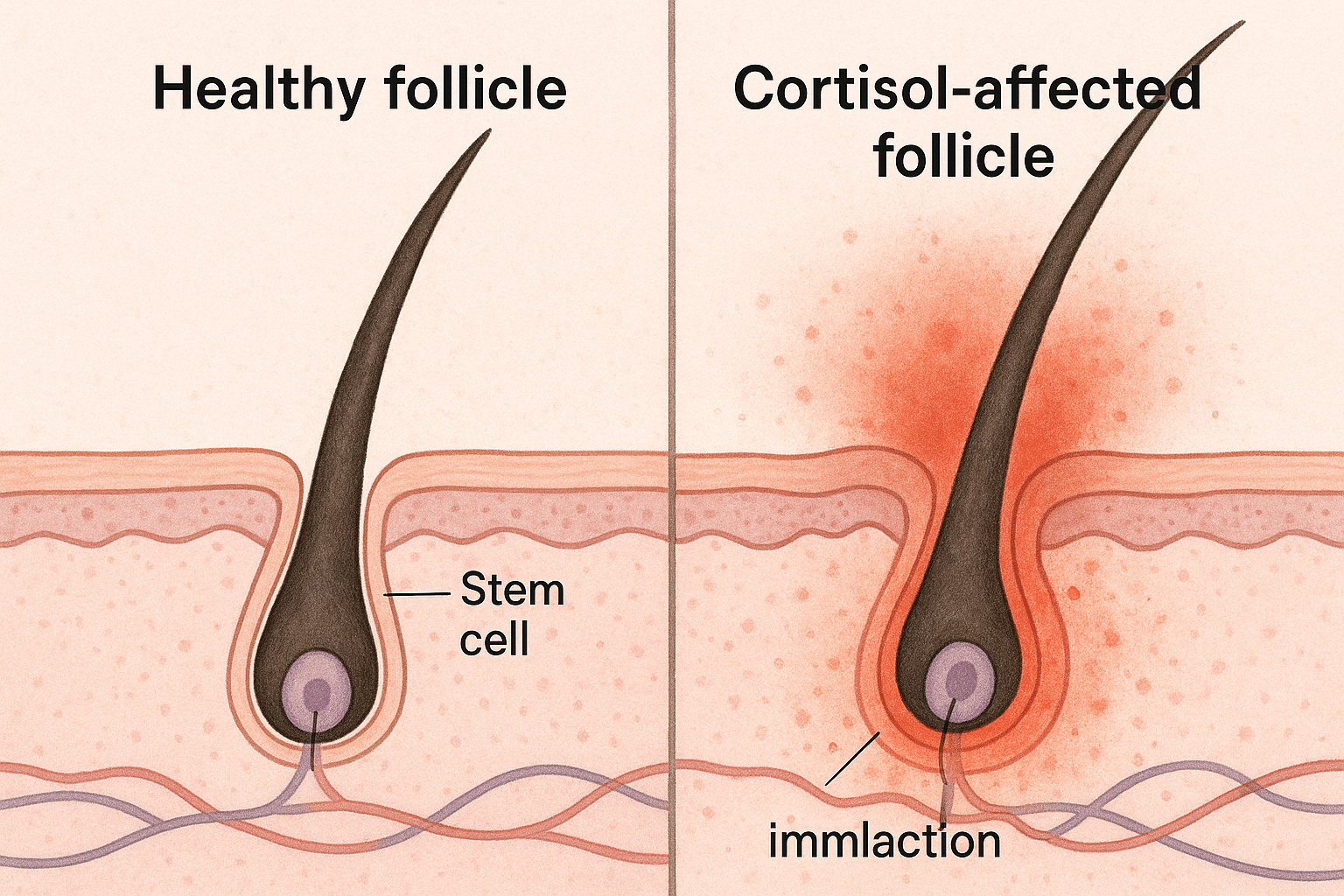Cortisol-driven hair loss — telogen effluvium on GLP-1